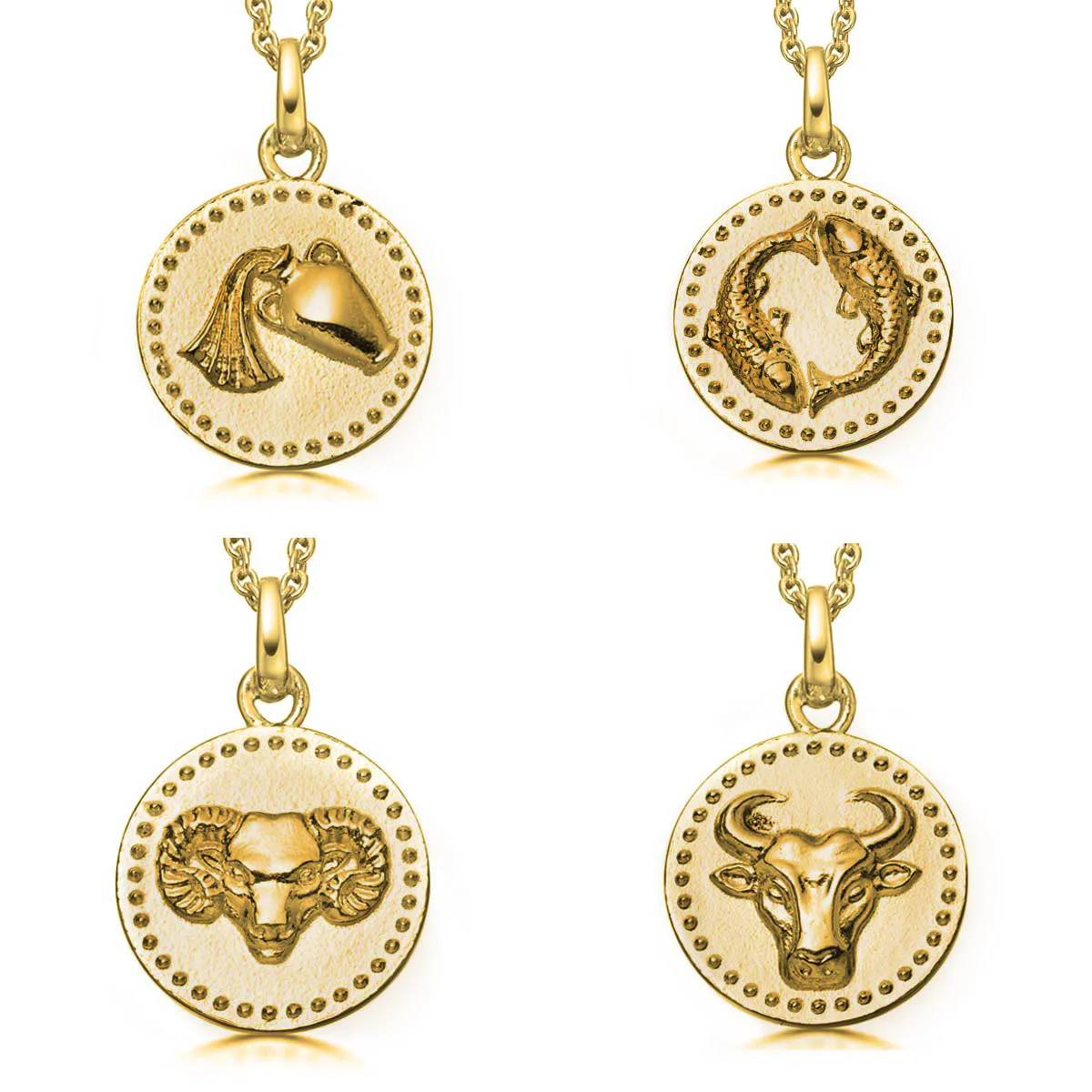 18ct Gold plated Silver Zodiac Necklace - Image 3