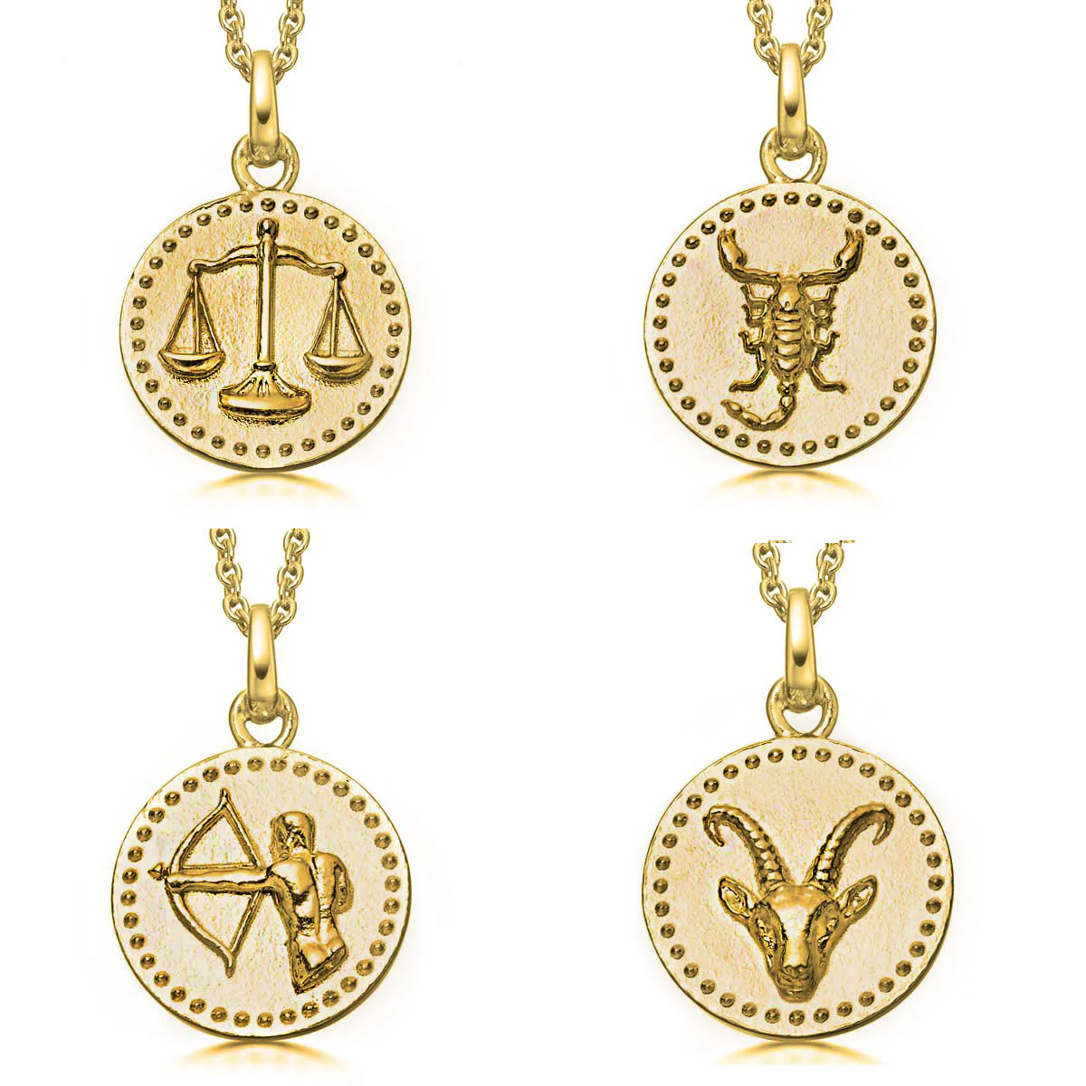 18ct Gold plated Silver Zodiac Necklace - Image 4