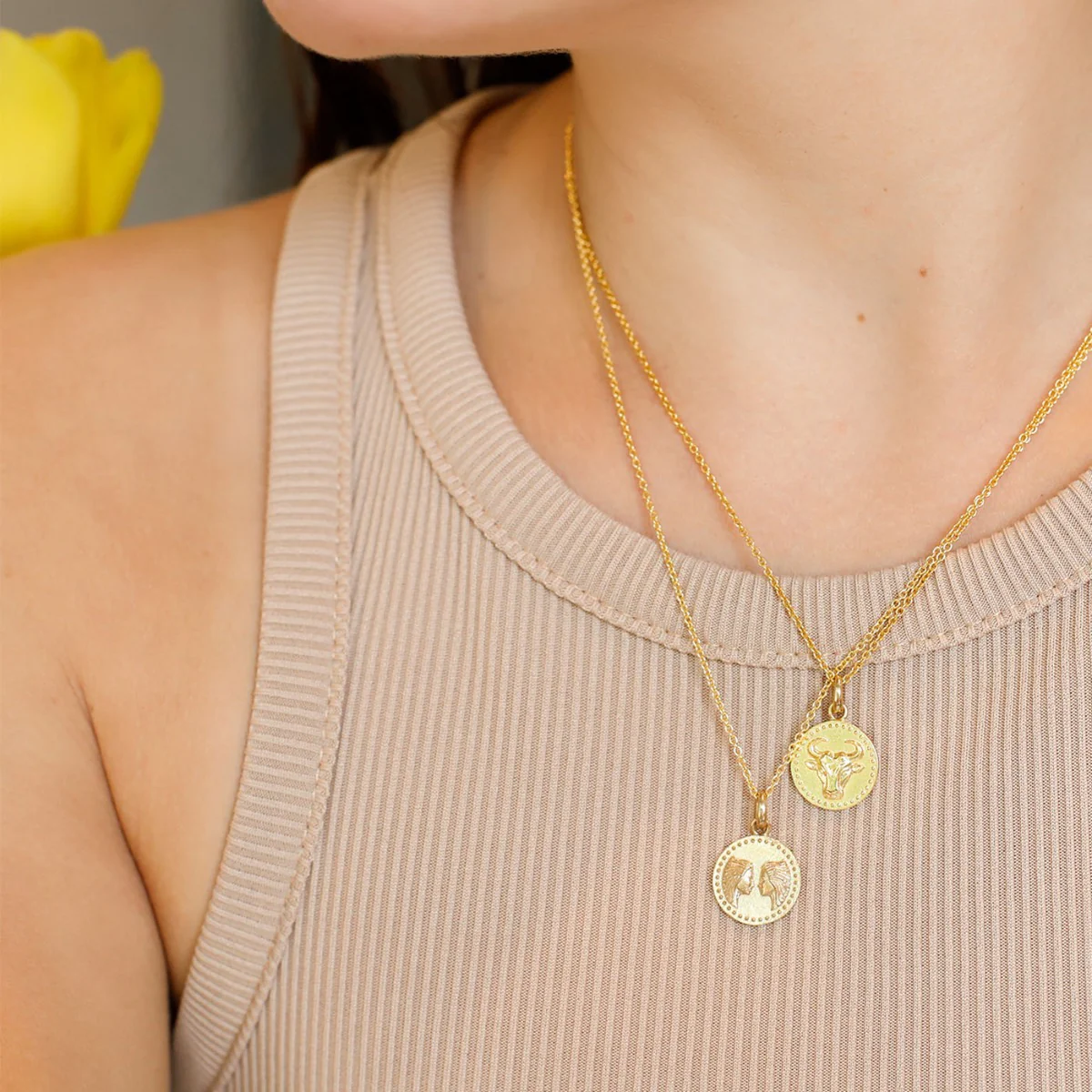18ct Gold plated Silver Zodiac Necklace - Image 5