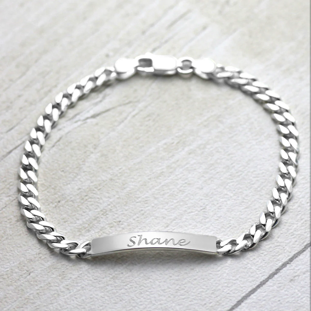 Men's Silver Identity Chain Bracelet - Image 5