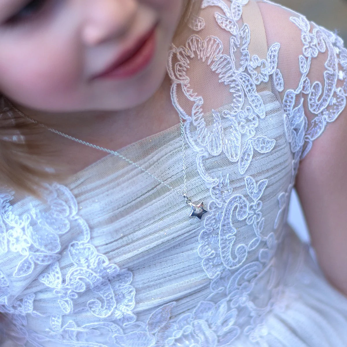 Child's Little Silver Star Necklace - Image 3