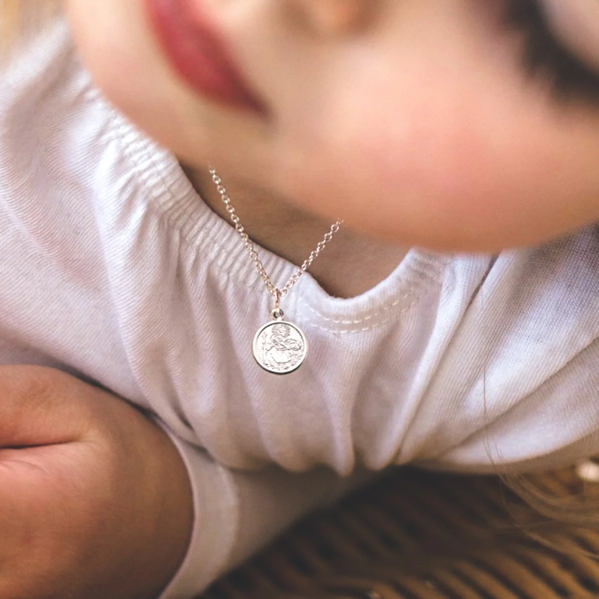 Child's Silver Mini St Christopher Necklace - Image 3