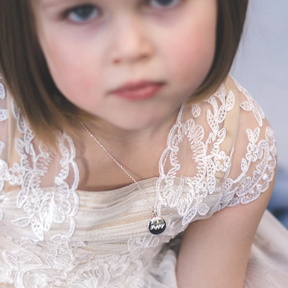 Child's Silver Pebble Pendant - Image 3