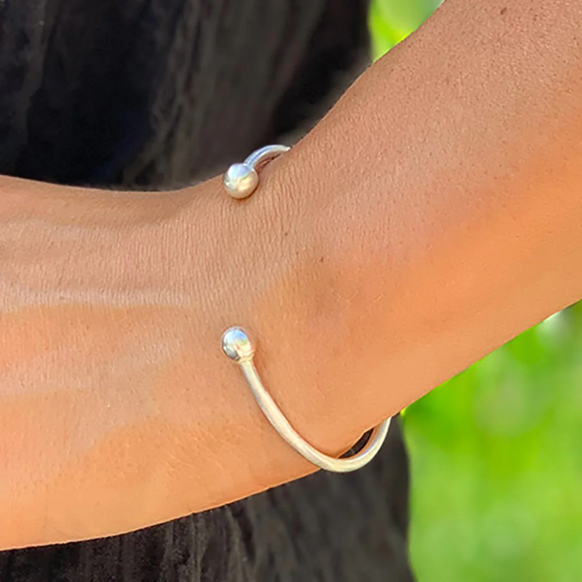 Child's Slim Silver Torque Bangle - Image 3