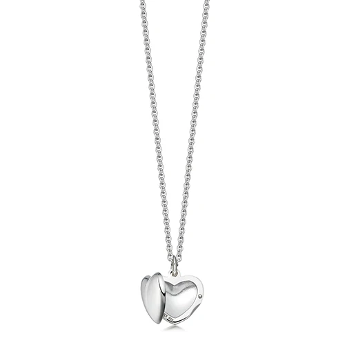 Child's Small Silver Heart Locket - Image 3