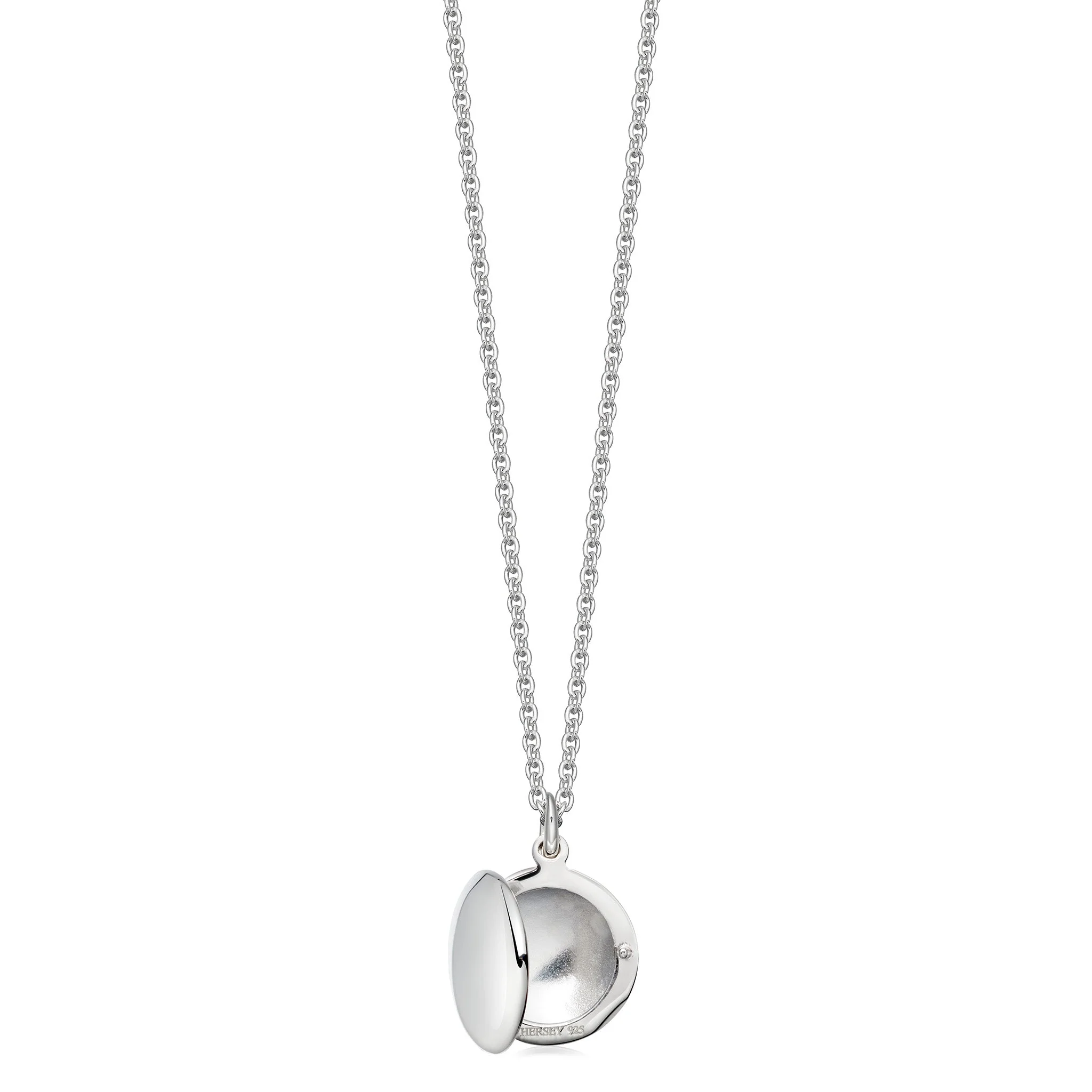 Small Sterling Silver Round Locket - Image 3