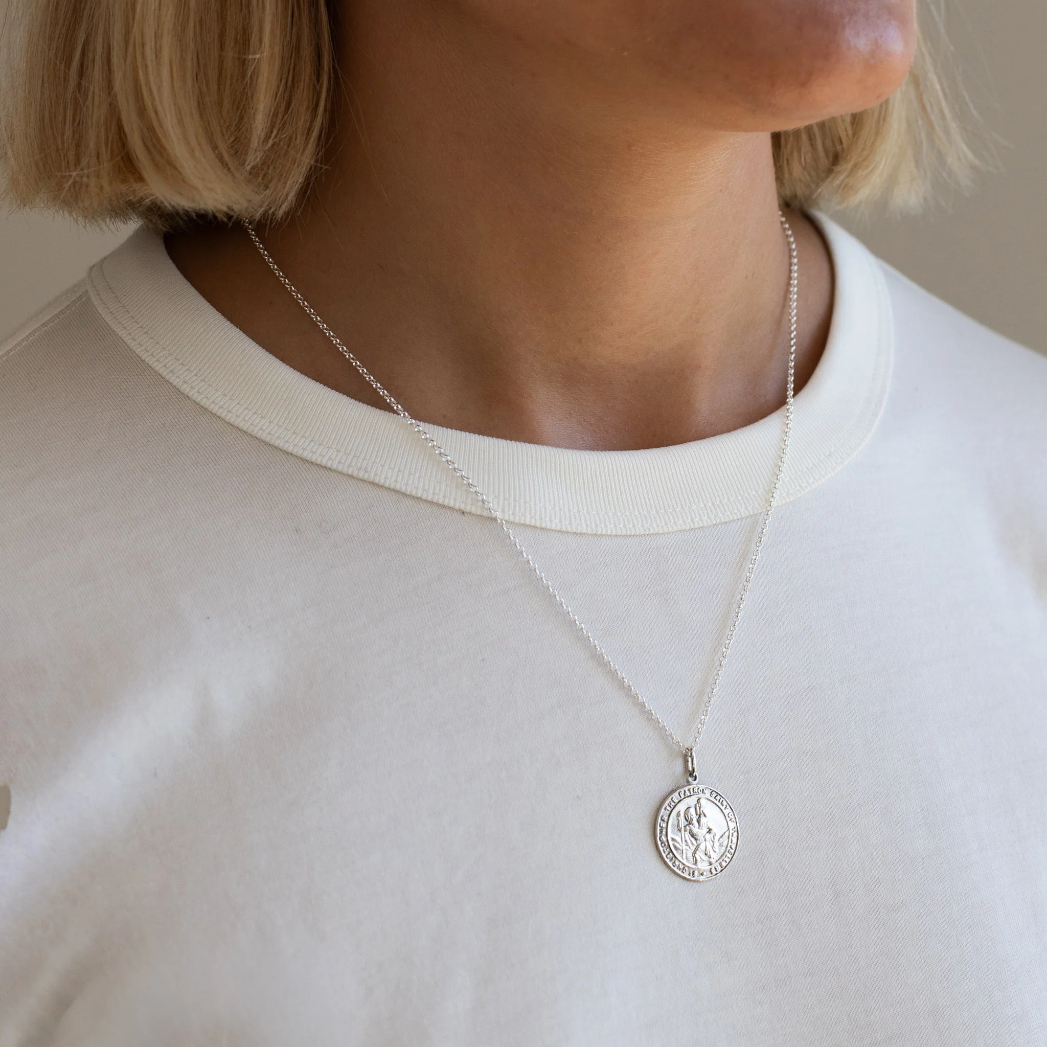 Chunky St Christopher Necklace - Image 3
