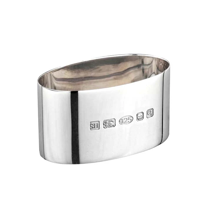 Classic Oval Silver Napkin Ring - Image 5