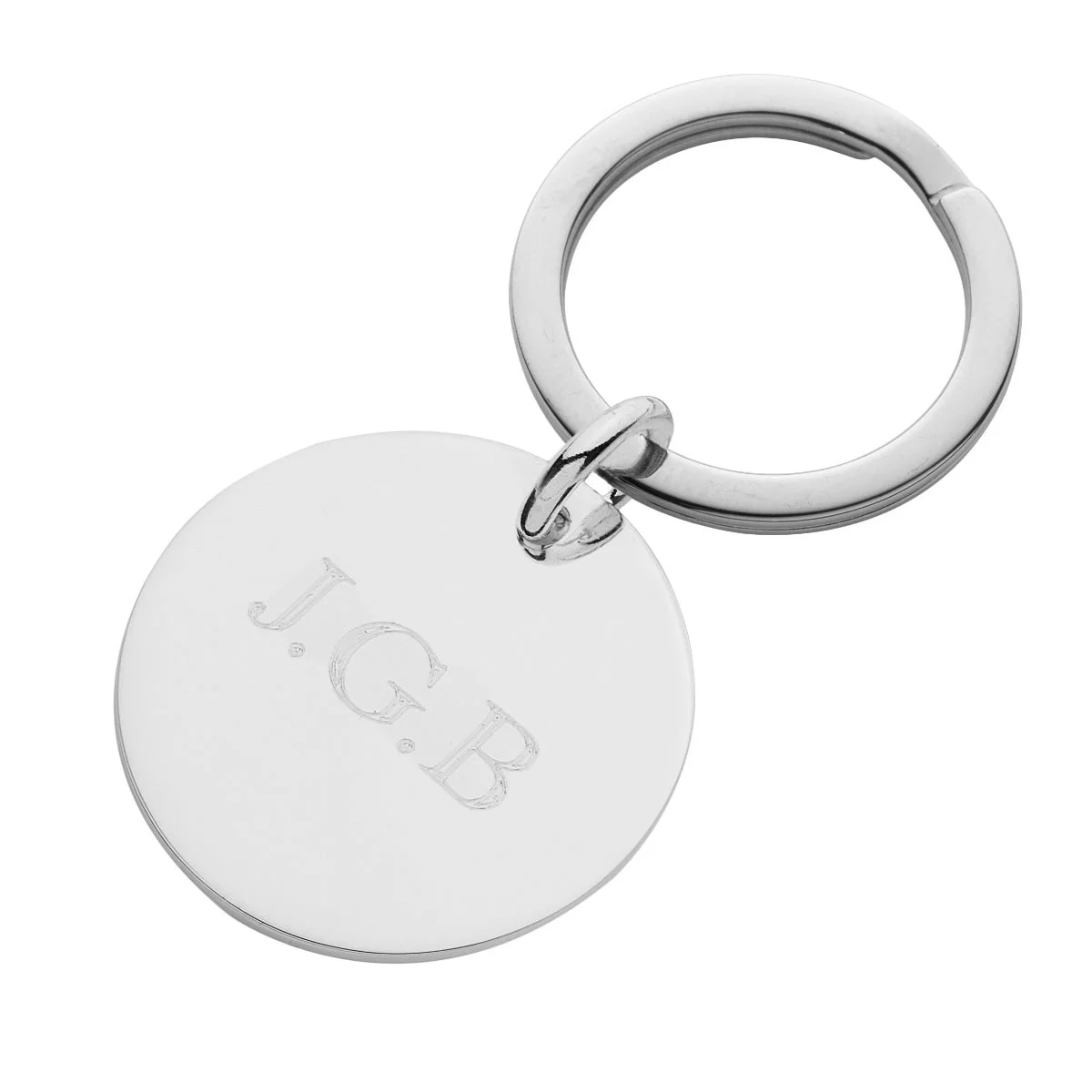 Sterling Silver Keyring - Classic Round - Image 3