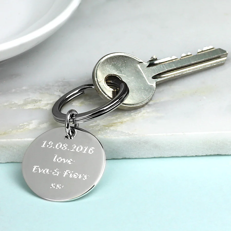 Sterling Silver Keyring - Classic Round - Image 4