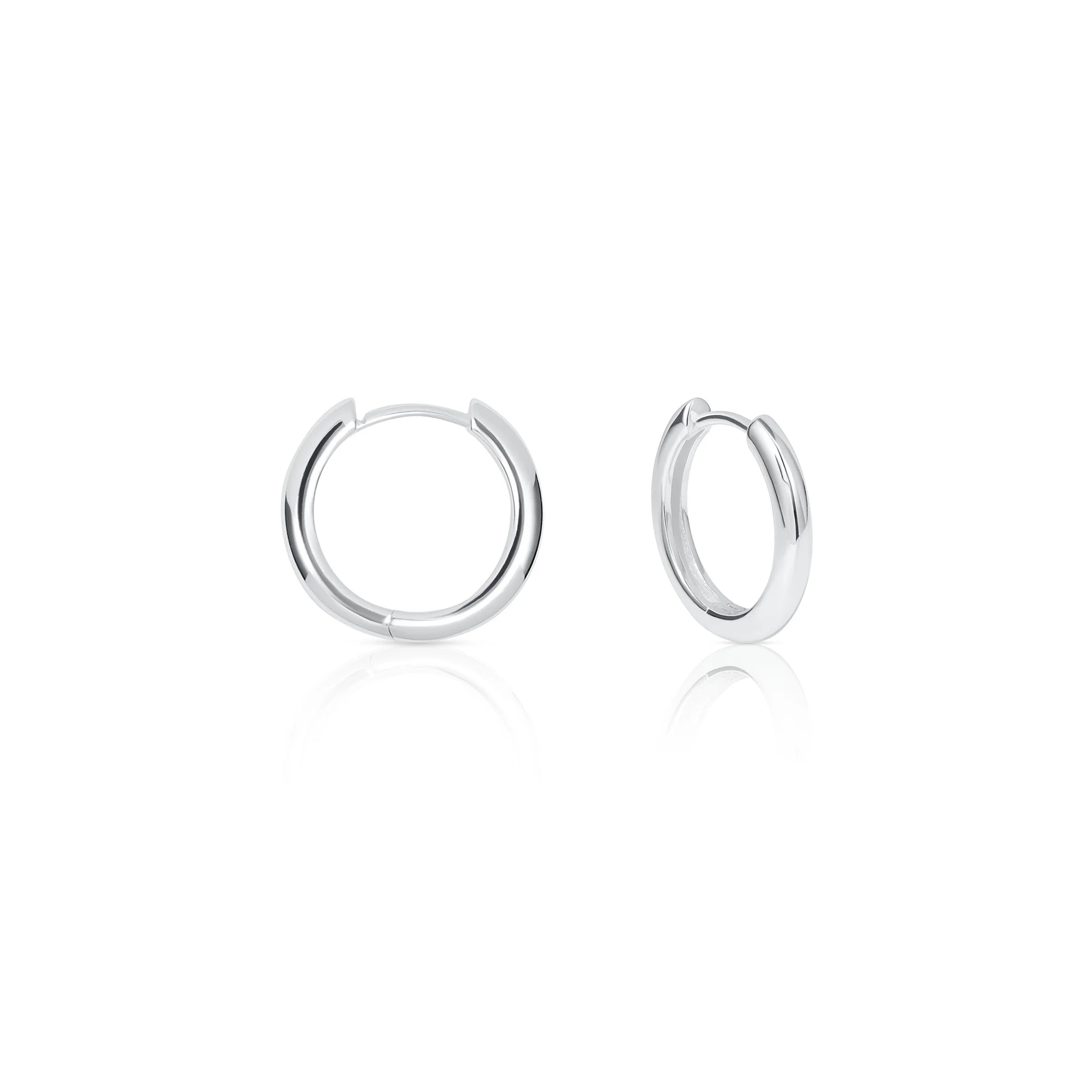 Classic Hinged Sterling Silver Hoop Earrings - Image 5