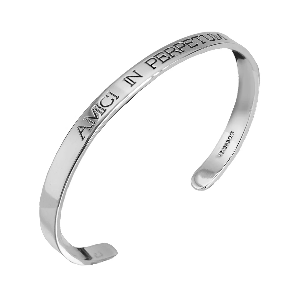 Men's Sterling Silver Cuff No.2 - 6mm Deep Engraved - Image 5