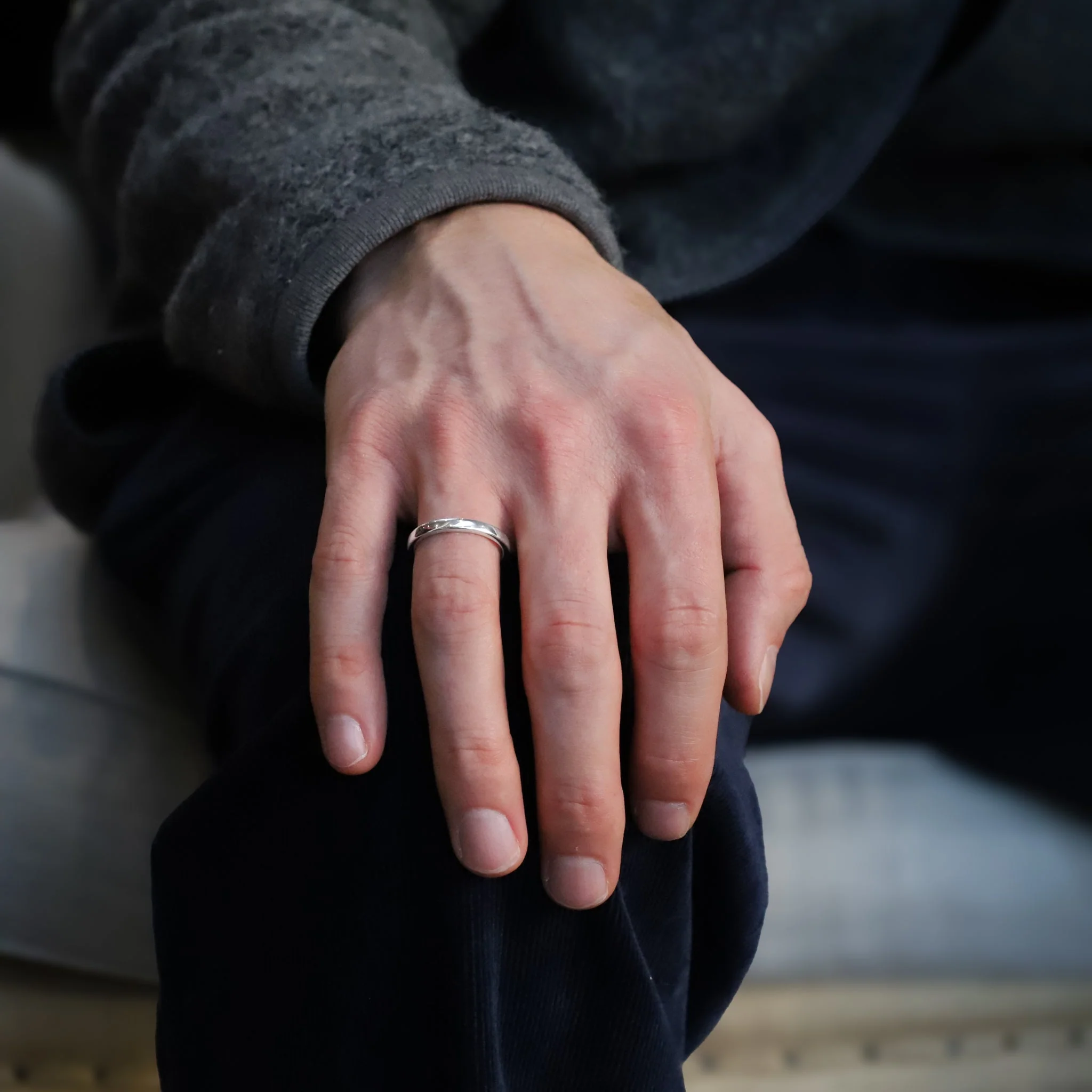 Deluxe Argentium Silver Ring - 3mm - Image 3