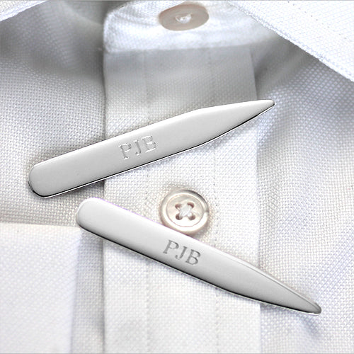 Engravable Silver Collar Stiffeners - Image 4