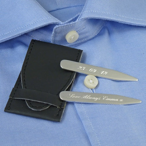 Engravable Silver Collar Stiffeners - Image 6