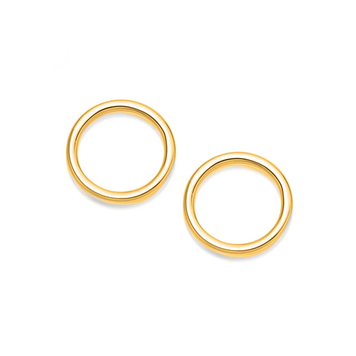 Gold Plated & Silver Halo Hoop Earrings - Image 3