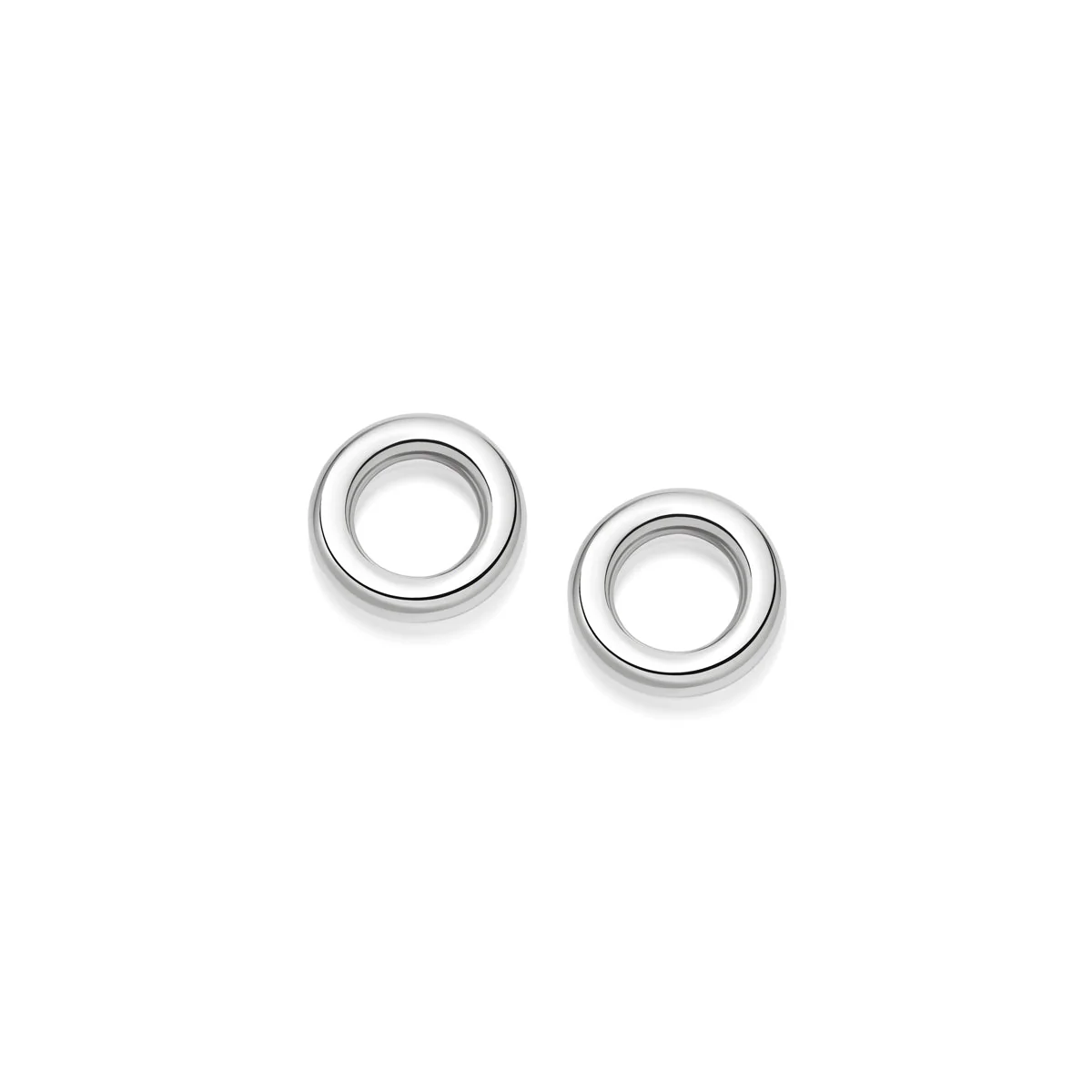 Sterling Silver Halo Hoop Earrings - Image 3