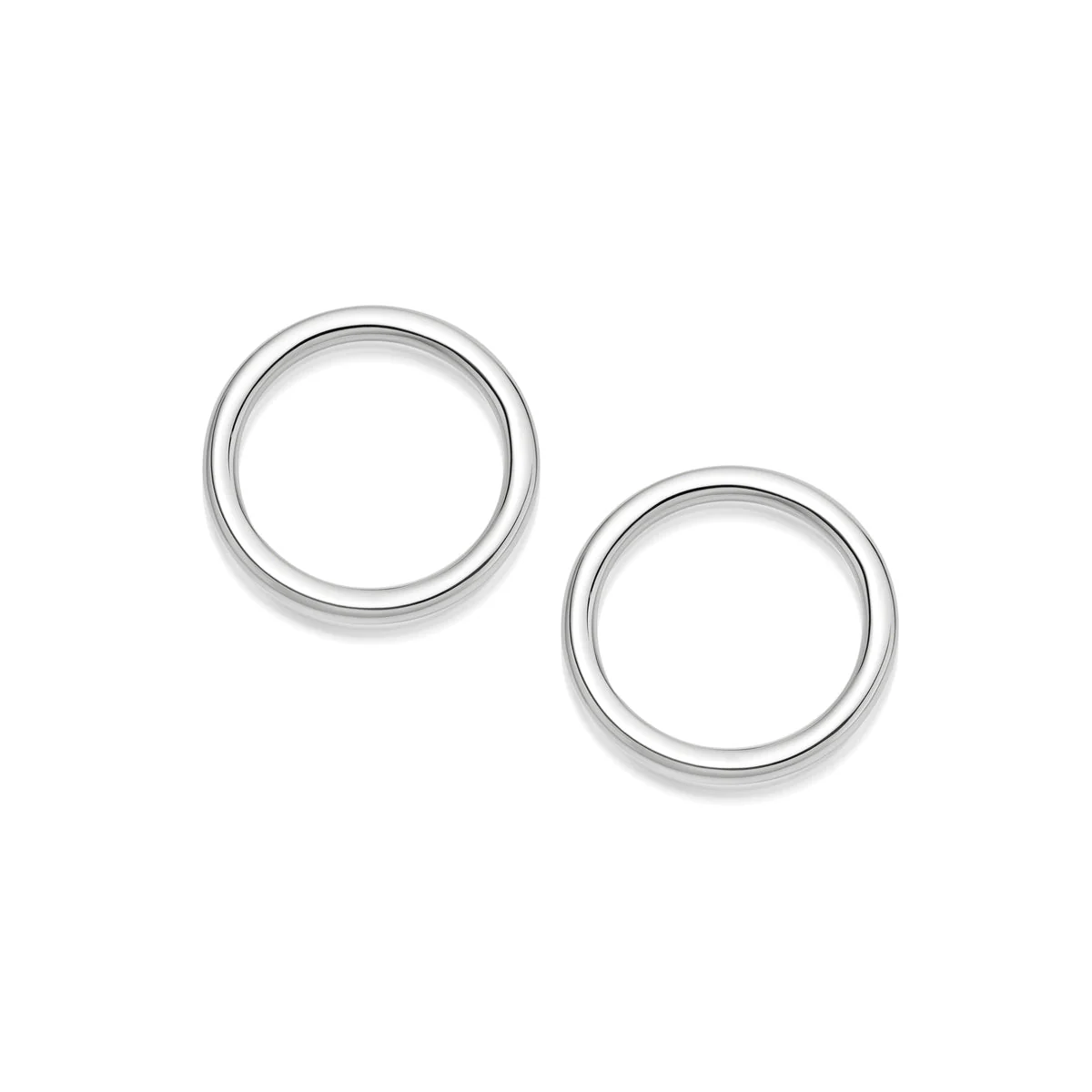 Sterling Silver Halo Hoop Earrings - Image 4