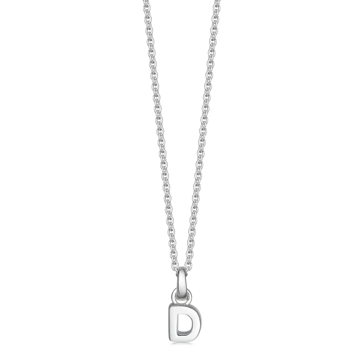 Sterling Silver Mini Letter Initial Necklace - Image 10