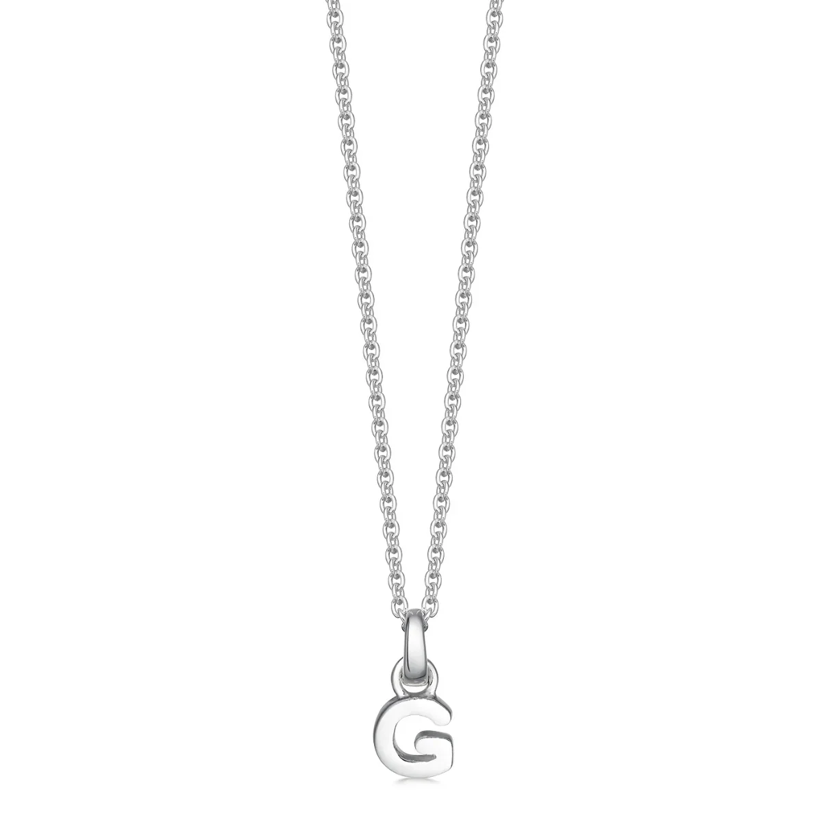 Sterling Silver Mini Letter Initial Necklace - Image 13