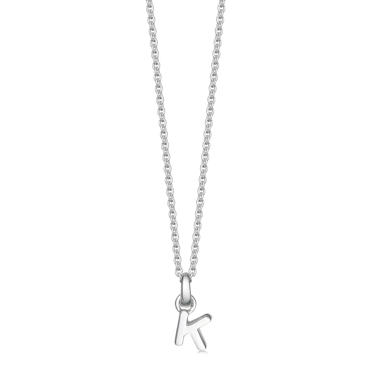 Sterling Silver Mini Letter Initial Necklace - Image 18