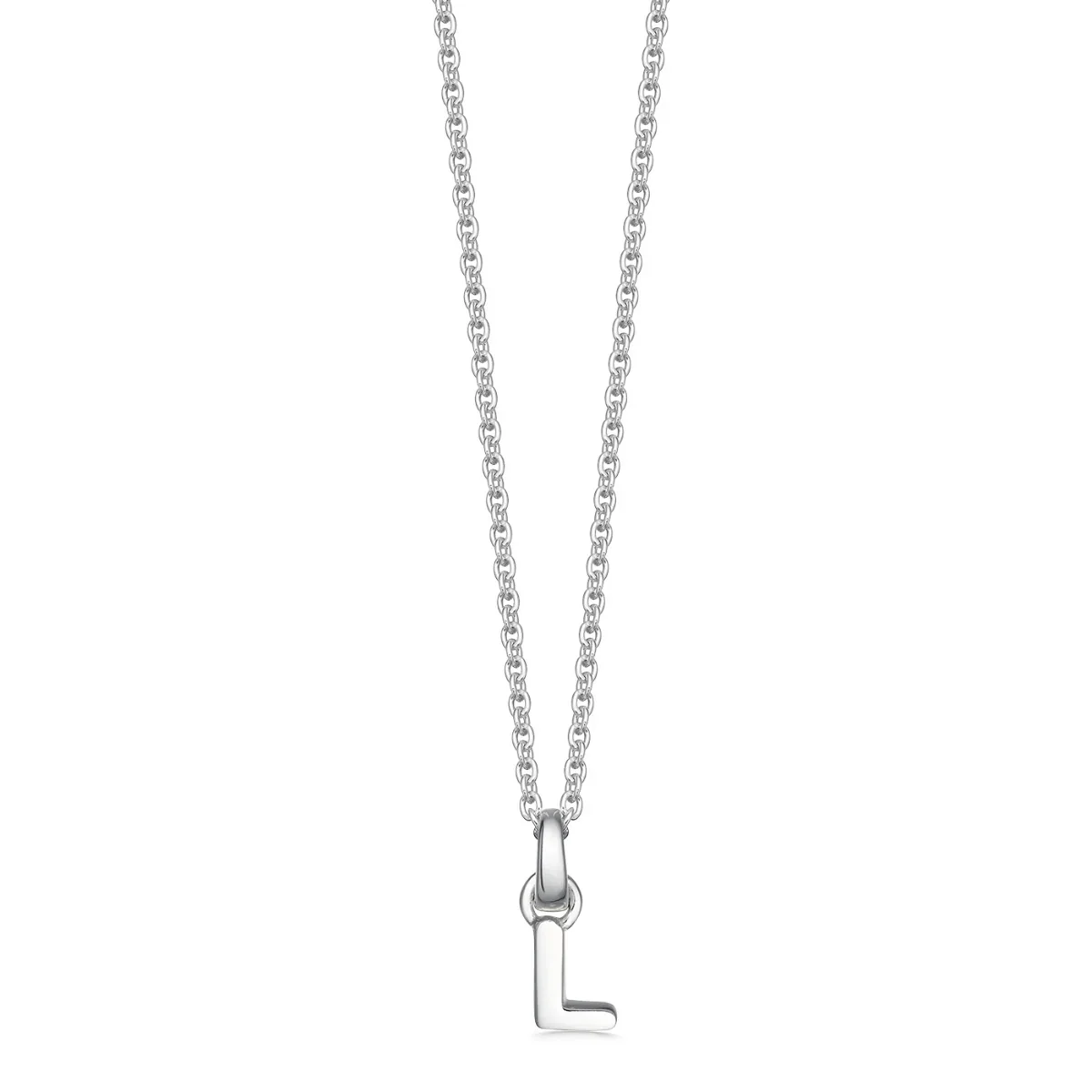 Sterling Silver Mini Letter Initial Necklace - Image 15