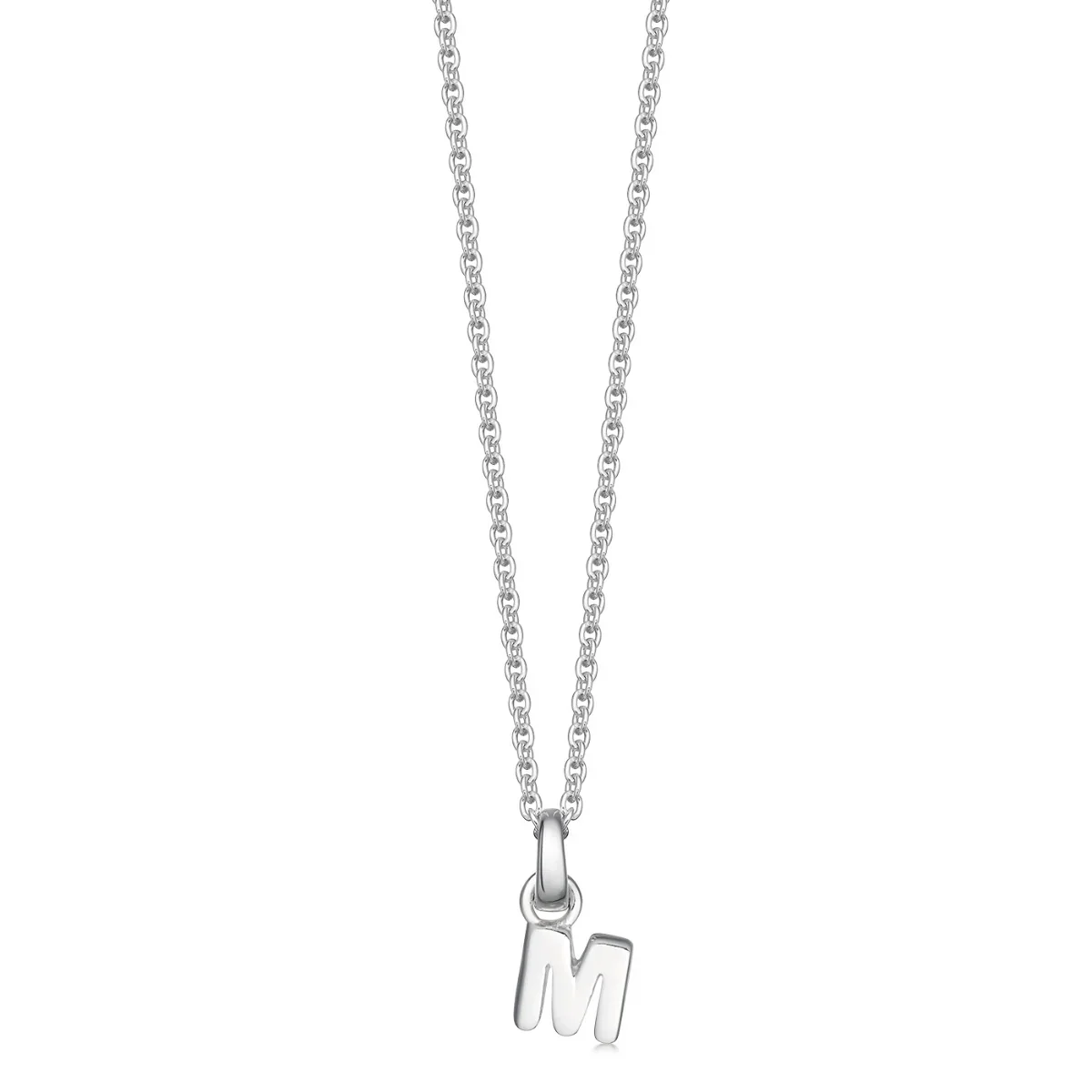 Sterling Silver Mini Letter Initial Necklace - Image 19