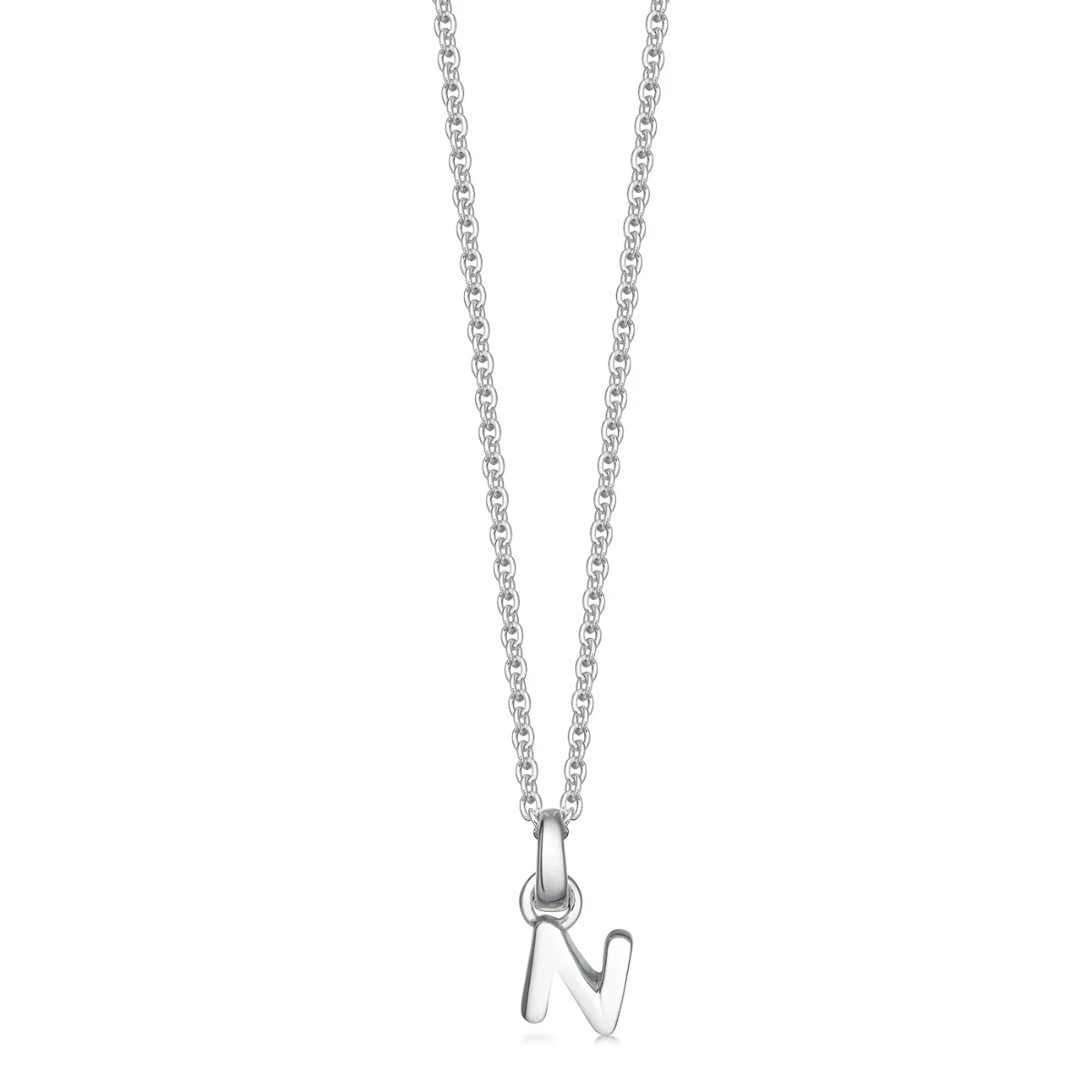 Sterling Silver Mini Letter Initial Necklace - Image 20