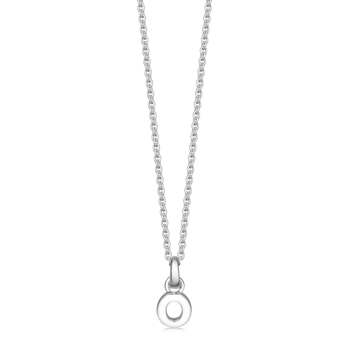 Sterling Silver Mini Letter Initial Necklace - Image 21
