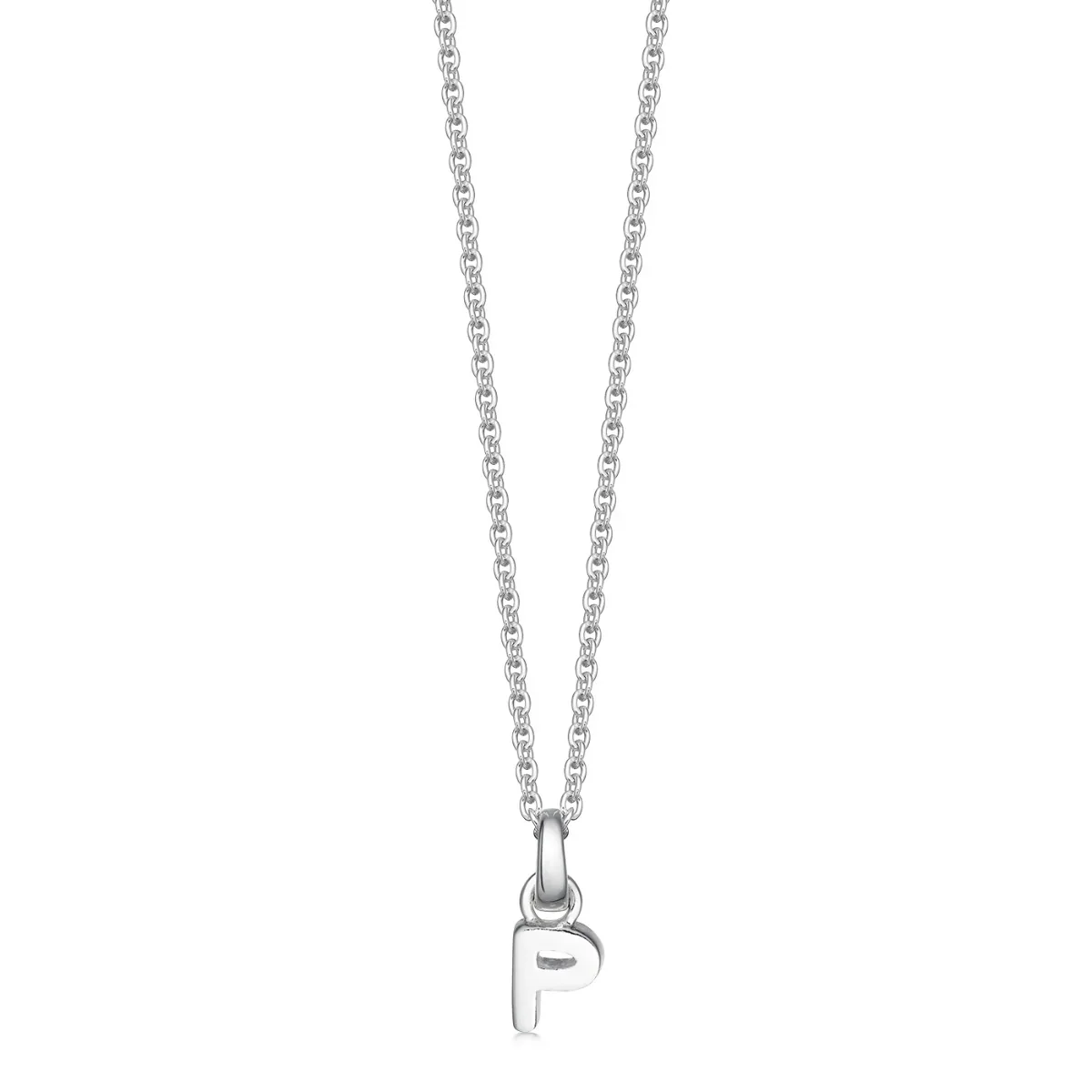 Sterling Silver Mini Letter Initial Necklace - Image 22
