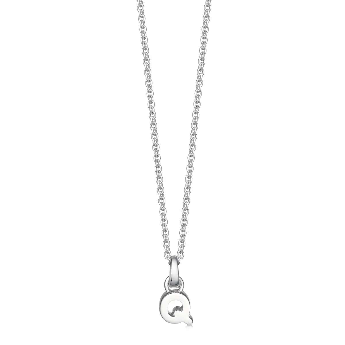 Sterling Silver Mini Letter Initial Necklace - Image 23