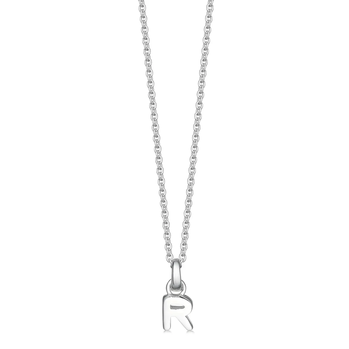 Sterling Silver Mini Letter Initial Necklace - Image 24