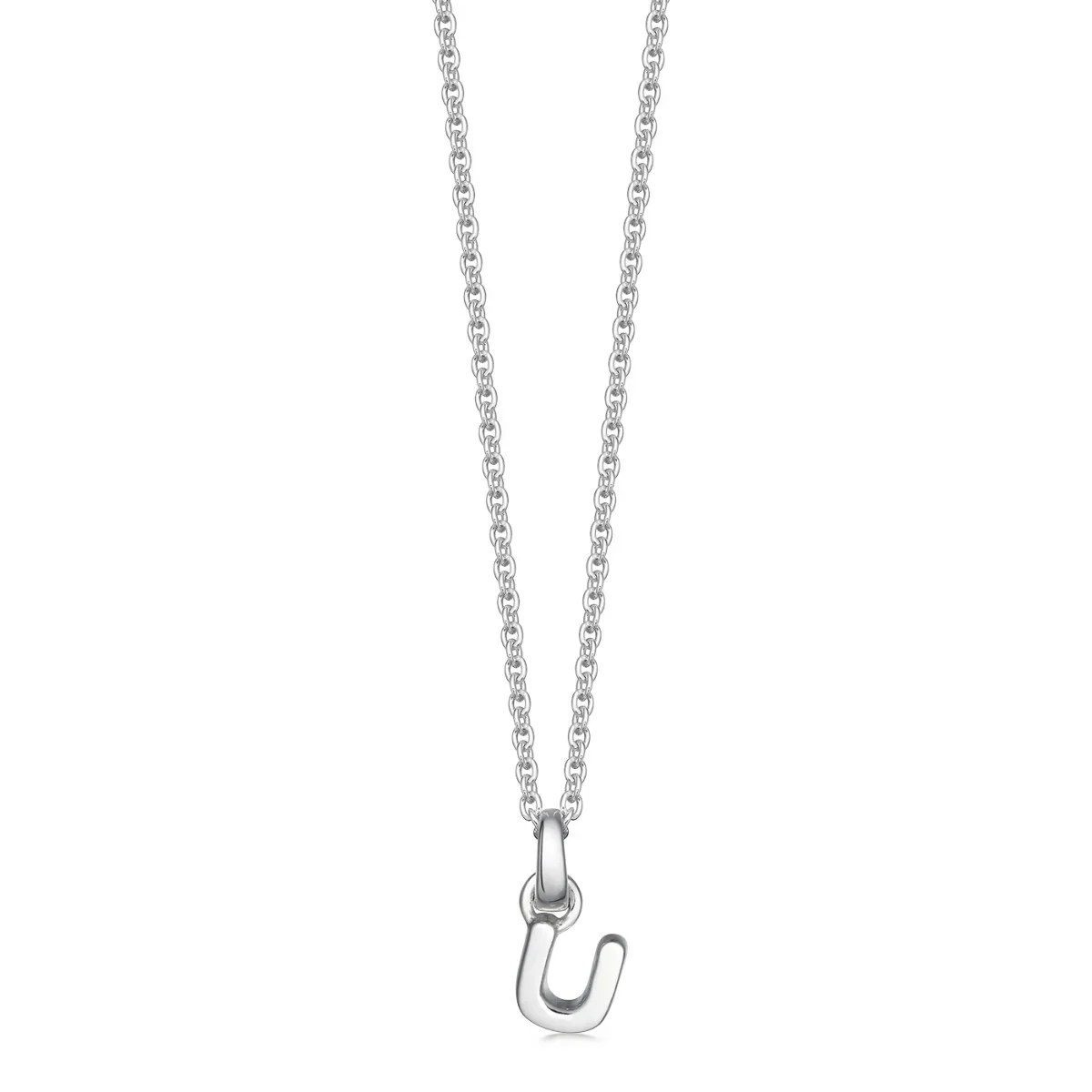 Sterling Silver Mini Letter Initial Necklace - Image 27