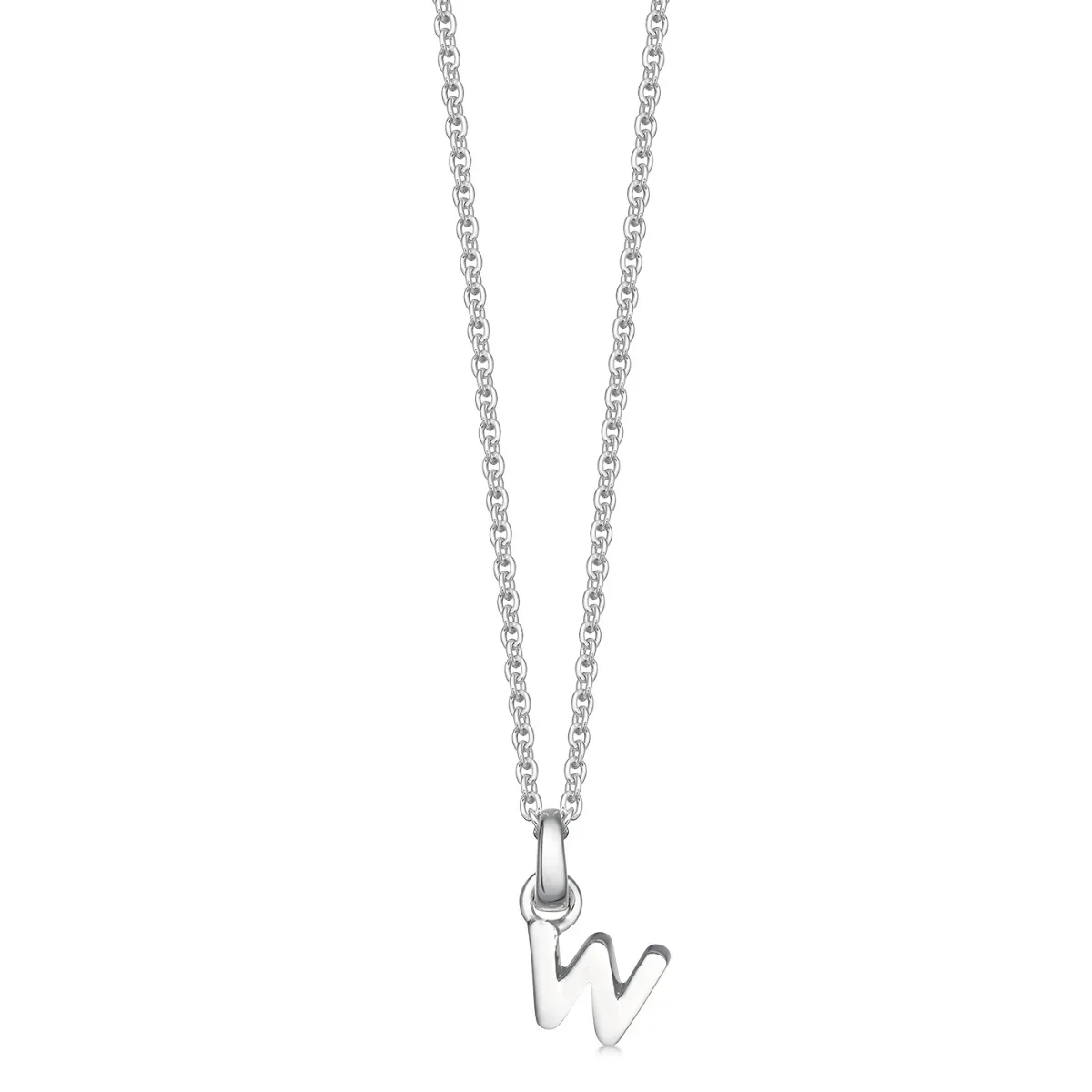 Sterling Silver Mini Letter Initial Necklace - Image 29
