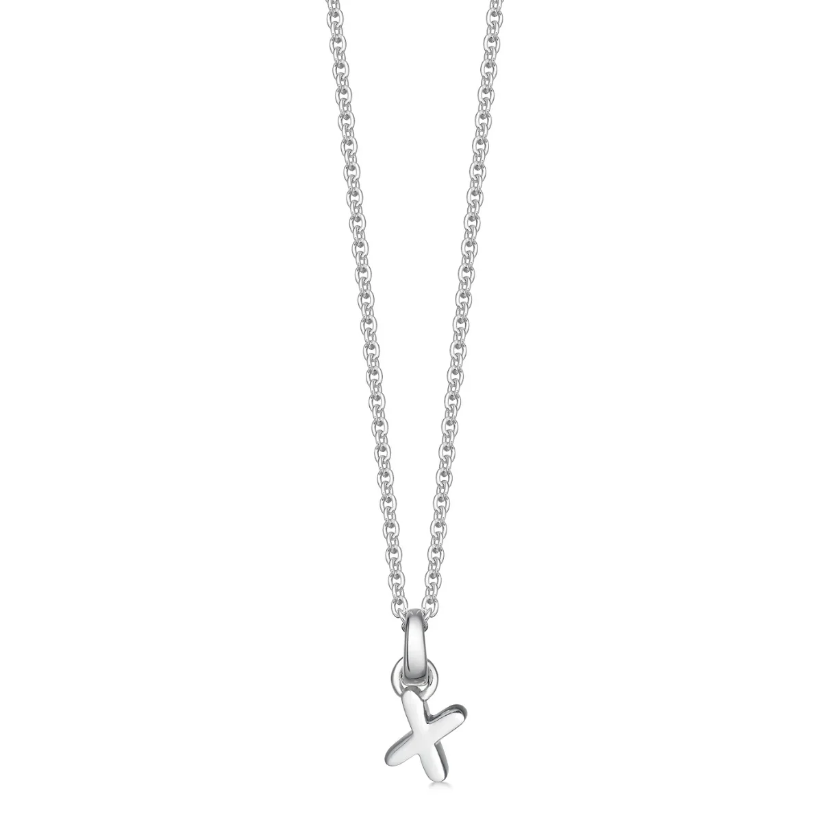 Sterling Silver Mini Letter Initial Necklace - Image 30