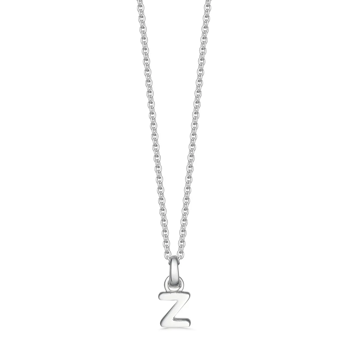 Sterling Silver Mini Letter Initial Necklace - Image 32