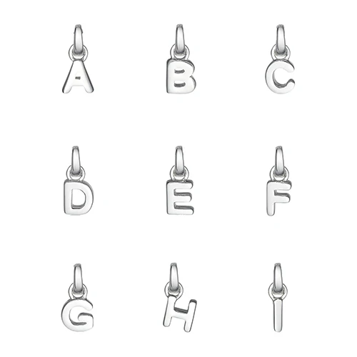 Child's Little Silver Initial Necklace - Image 4
