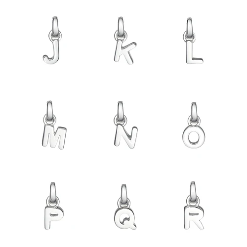 Child's Little Silver Initial Necklace - Image 5