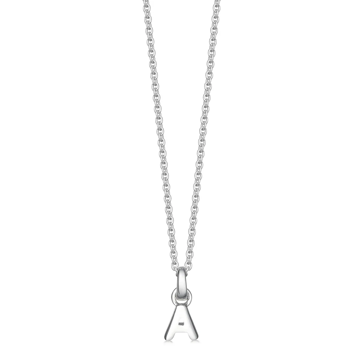 Sterling Silver Mini Letter Initial Necklace - Image 7