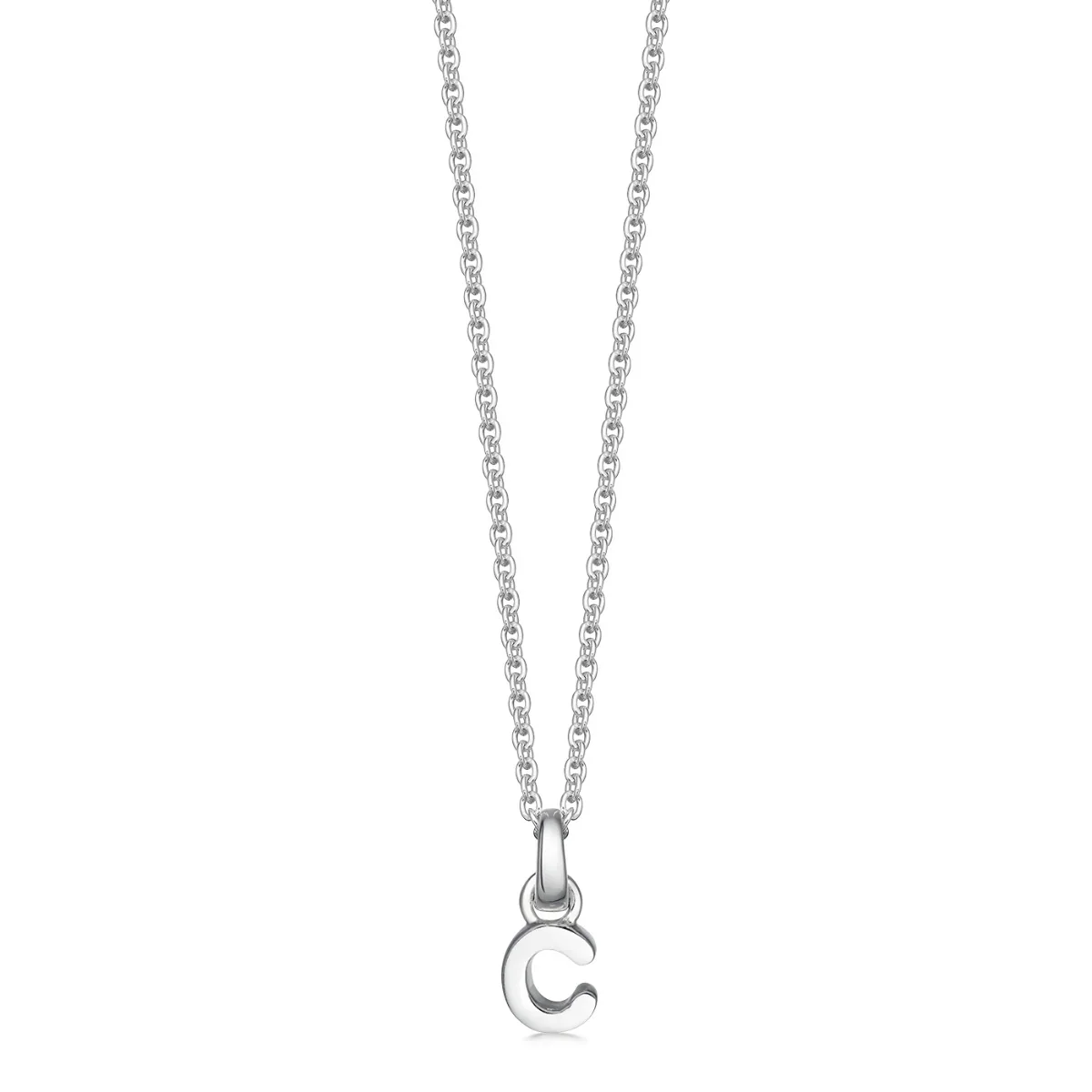 Sterling Silver Mini Letter Initial Necklace - Image 9