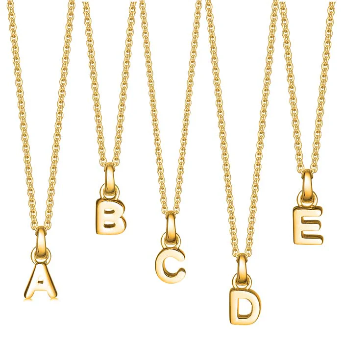 18ct Gold plated & Sterling Silver Initial Letter Necklace - Image 6