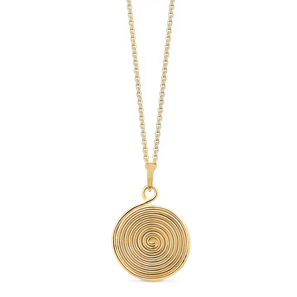 Gold Plated Spiral Necklace