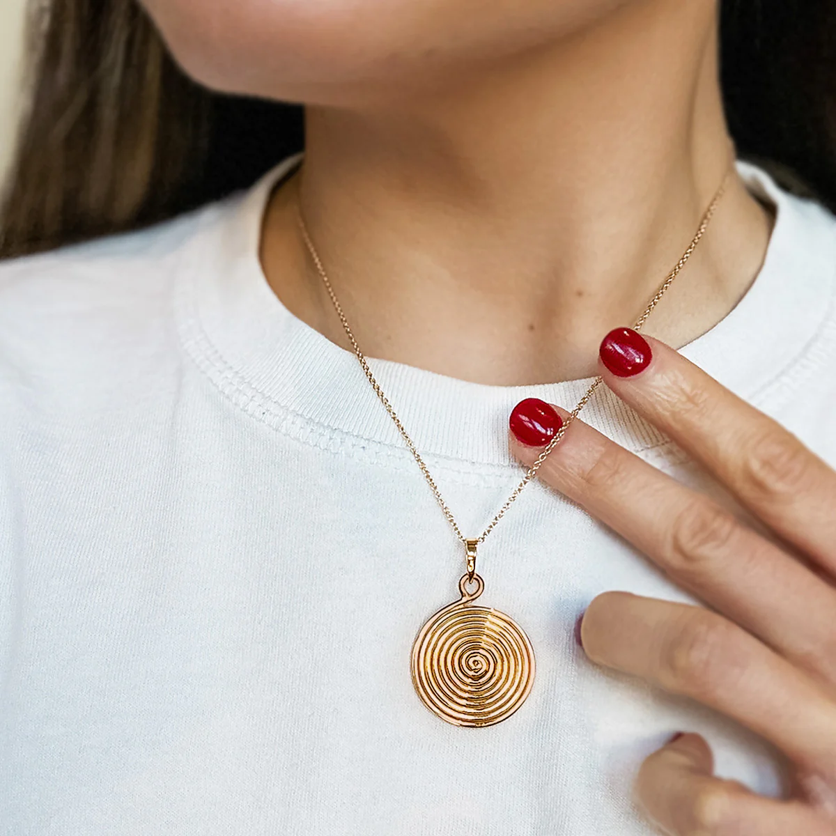 Gold Plated Spiral Necklace - Image 2