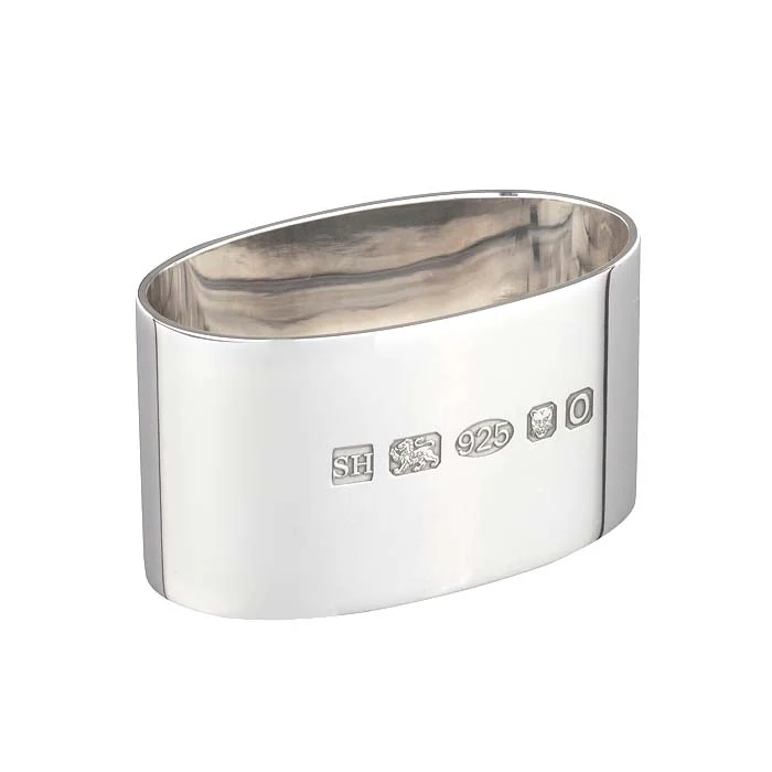 Heavy Oval Silver Napkin Ring