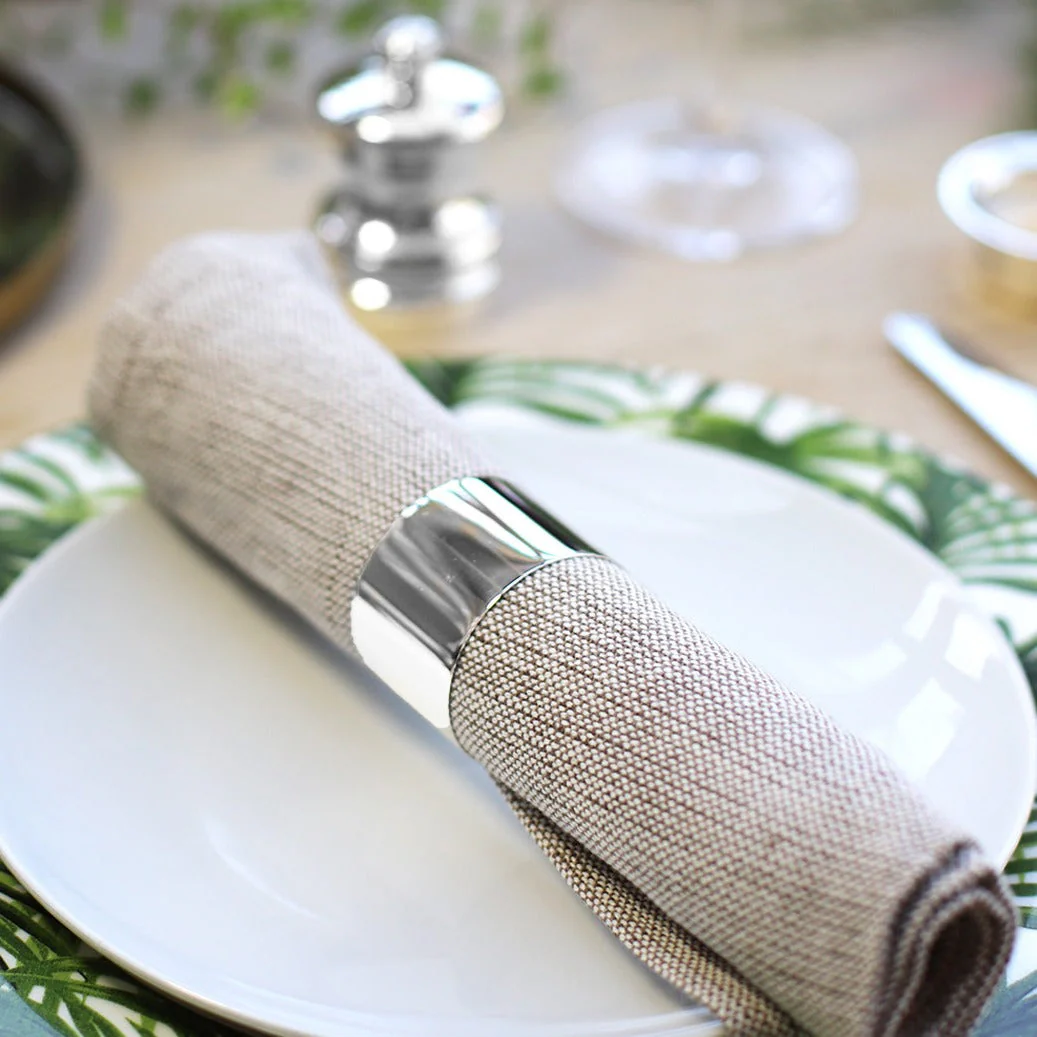 Heavy Round Silver Napkin Ring - Image 2