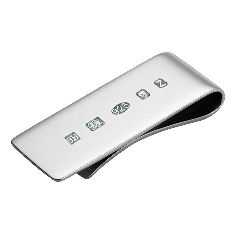 Heavy Sterling Silver Money Clip - Feature Hallmark