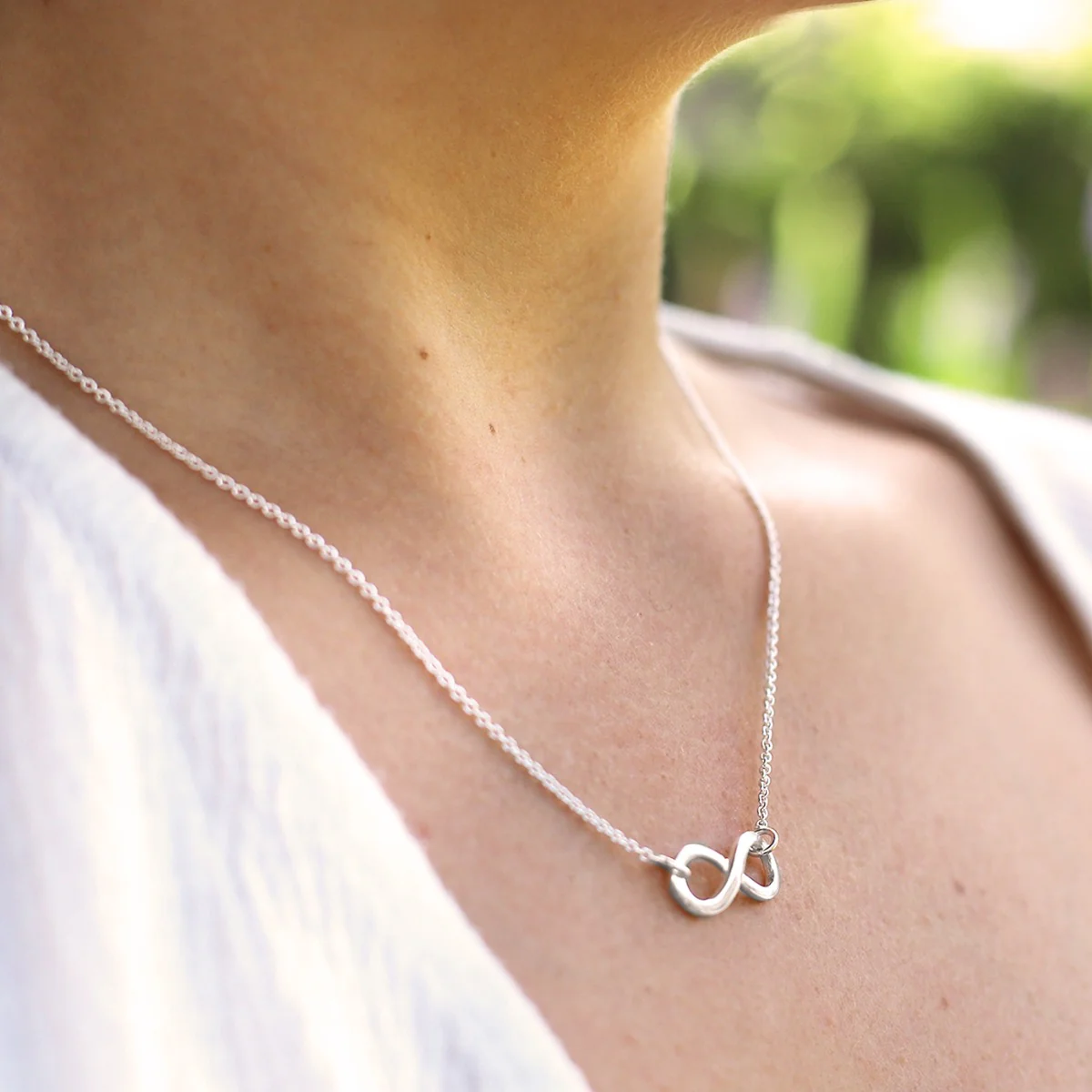 Silver Infinity Necklace - Image 3