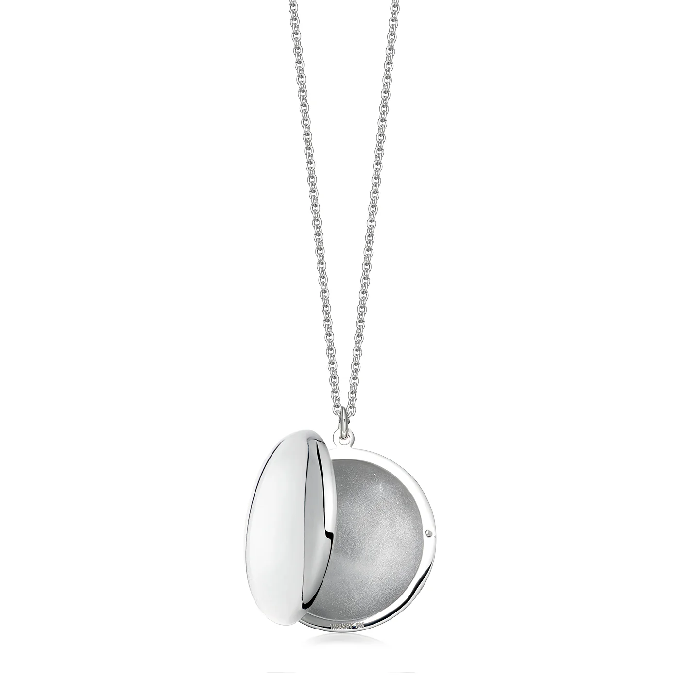 Large Silver Round Locket - Image 3