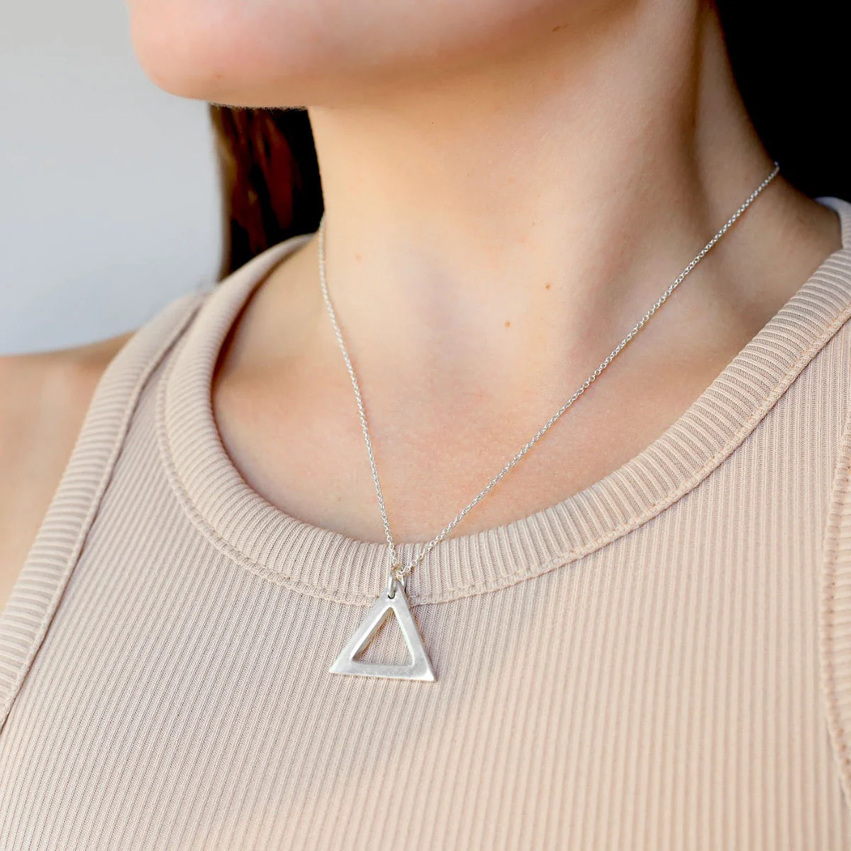 Large Sterling Silver Triangulum Necklace - Image 2