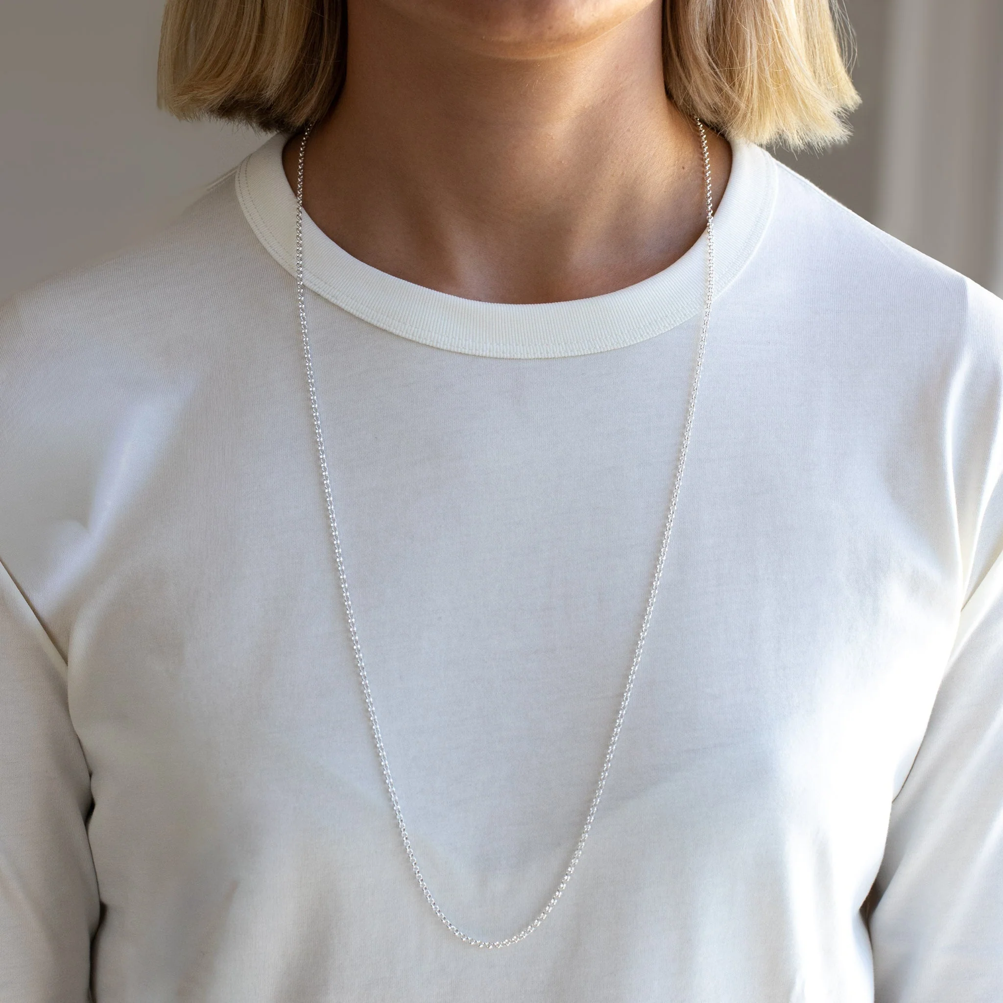 Extra Long Sterling Silver Cable Chain - Image 3